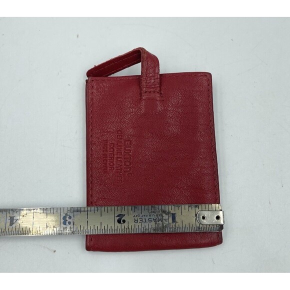 Buxton Card And ID wallet Red leather - Picture 8 of 9